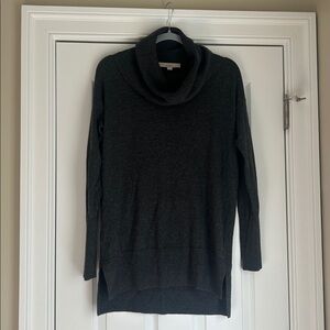 Loft gray tunic cowl neck sweater womans size medium nwt